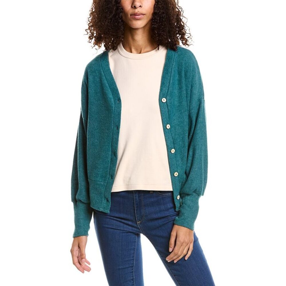 Rosewater Remi Womens  Brushed Cardigan, Green